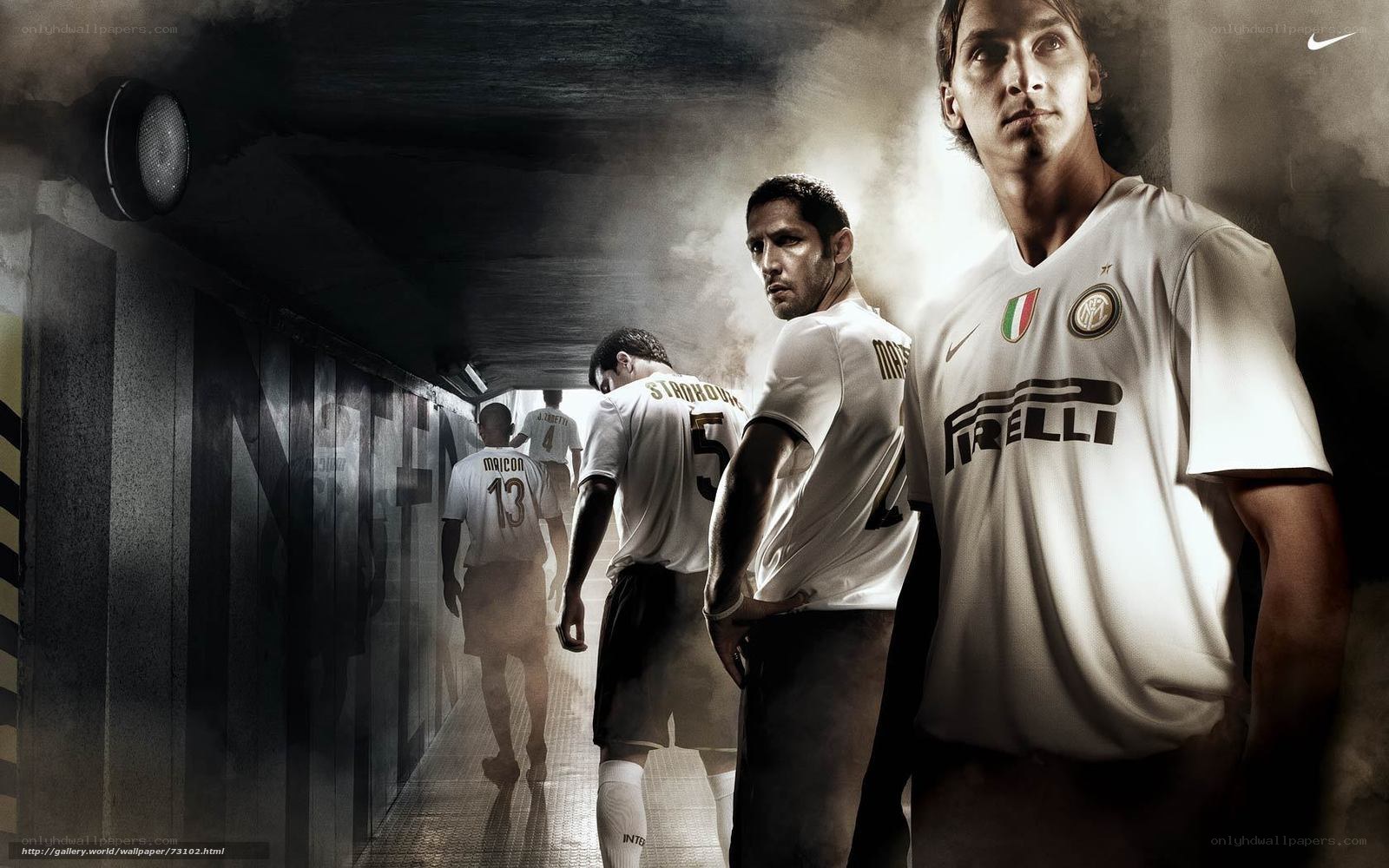 Inter Milan players in tunnel