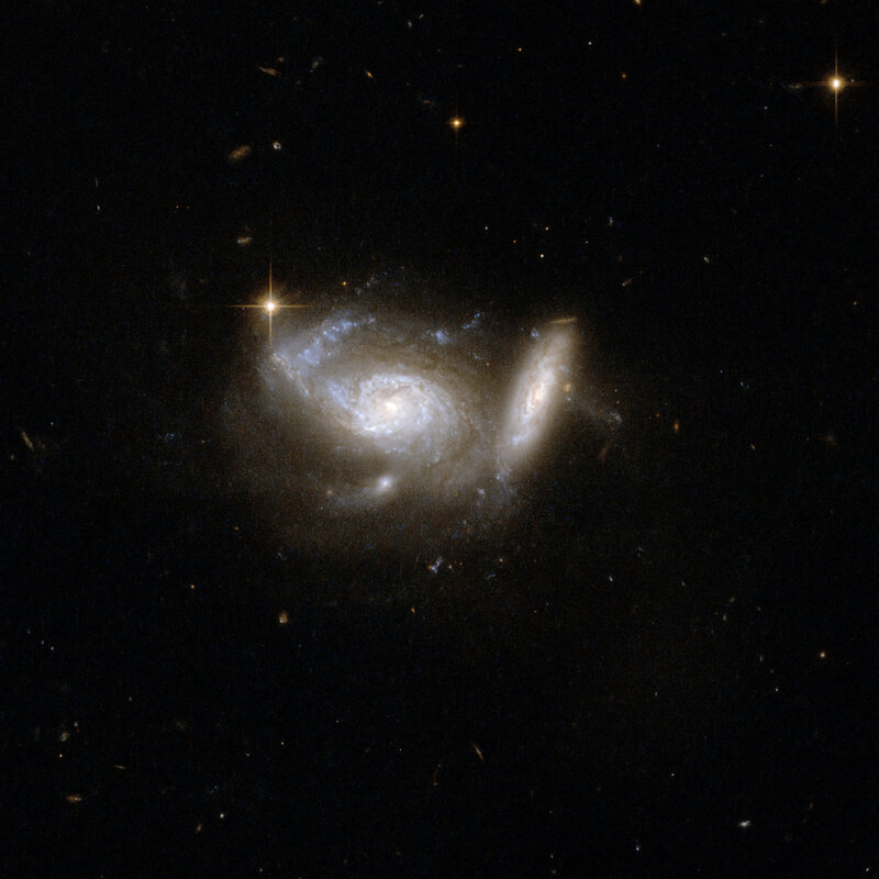 interacting galaxies in deep space