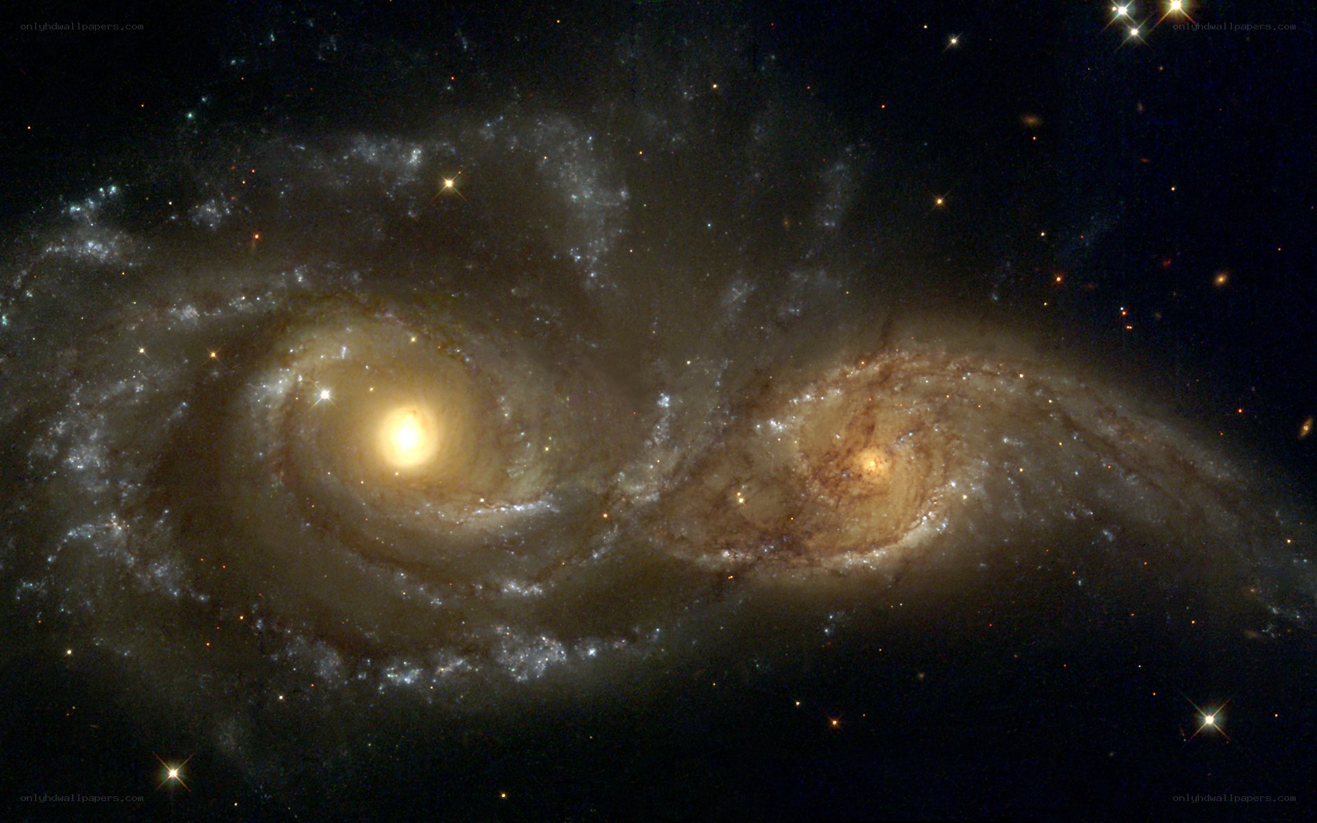 interacting spiral galaxies
