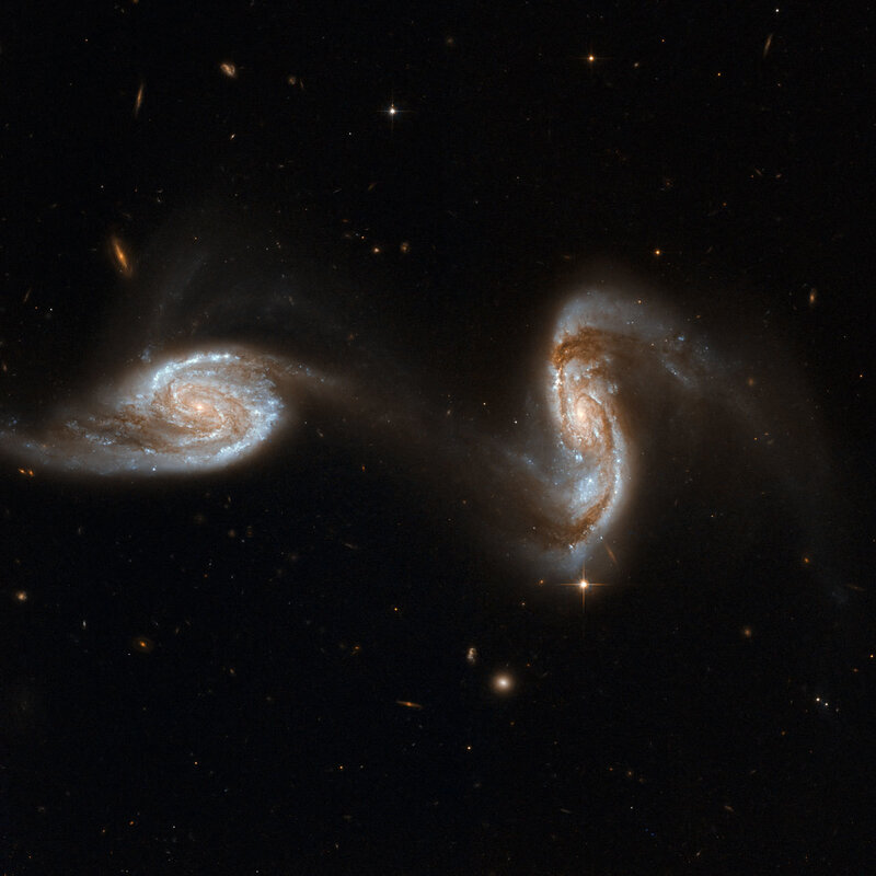 interacting spiral galaxies
