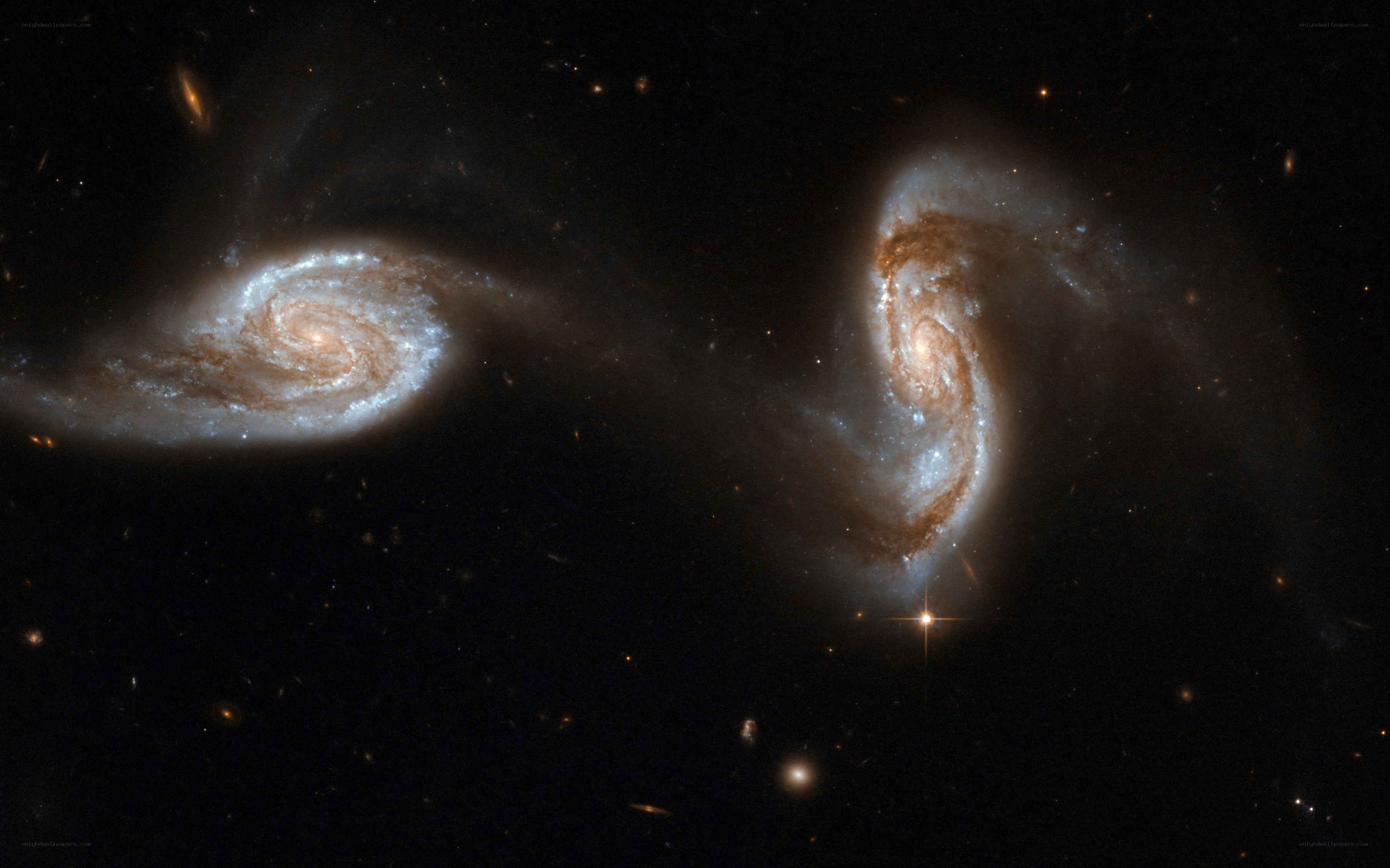 interacting spiral galaxies