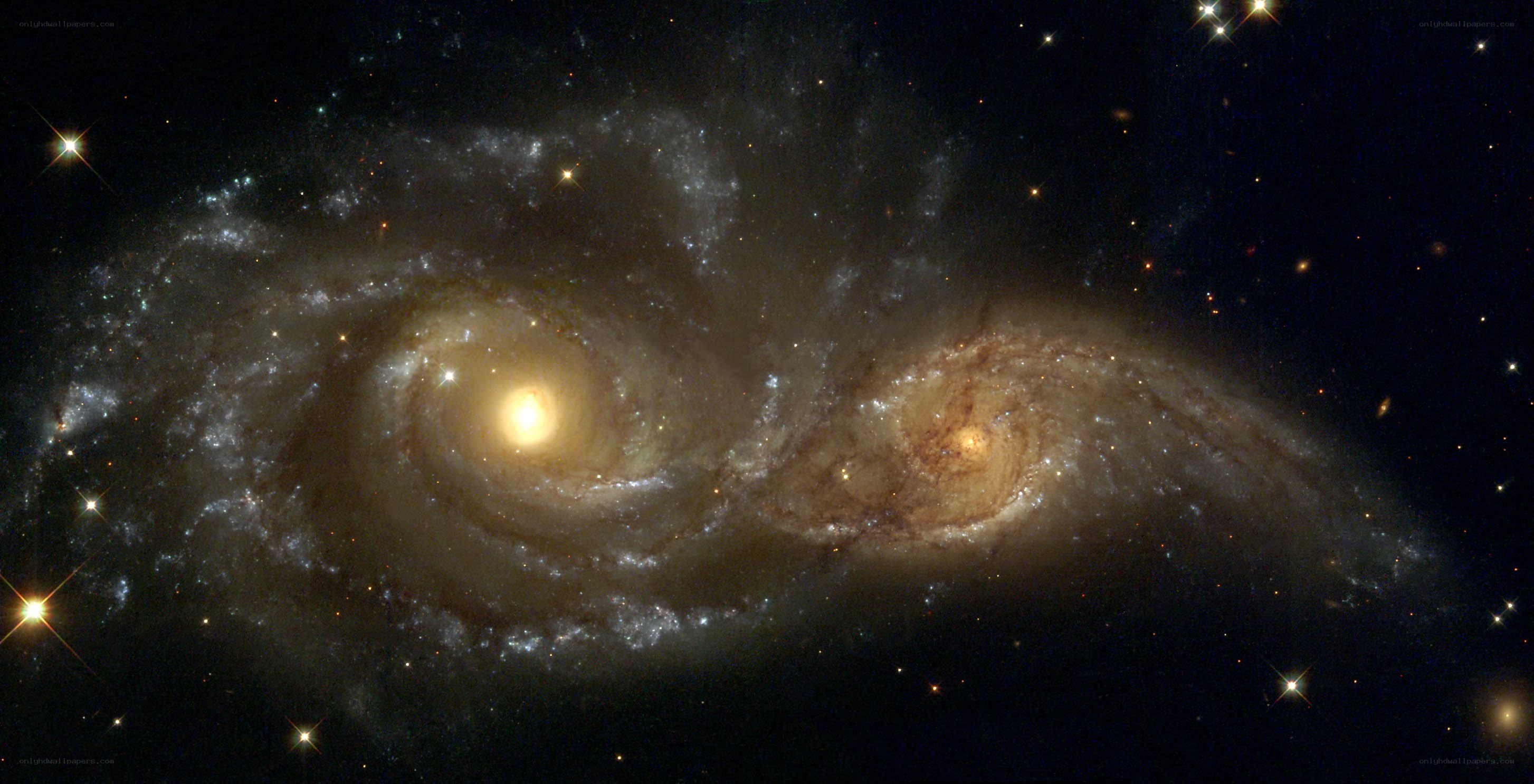 interacting spiral galaxies