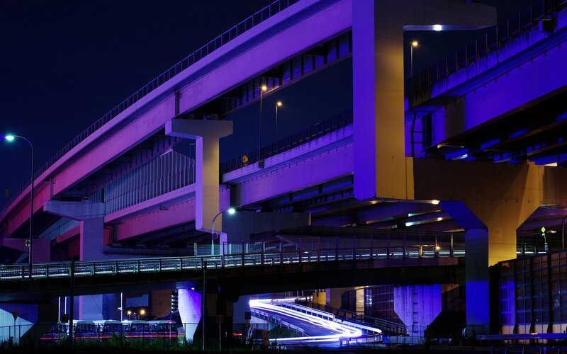 Interconnected Highway Bridges — Purple