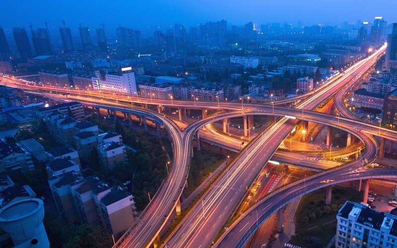 Interconnected Highway Interchange