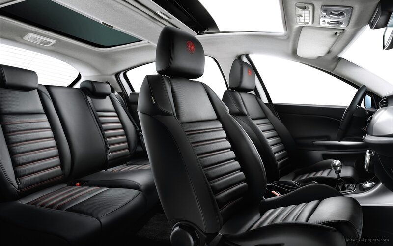 Interior of a black car
