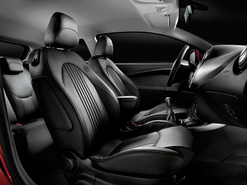 Interior of a black car