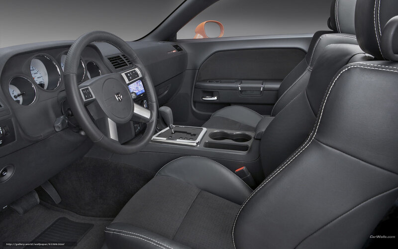 Interior of a black car