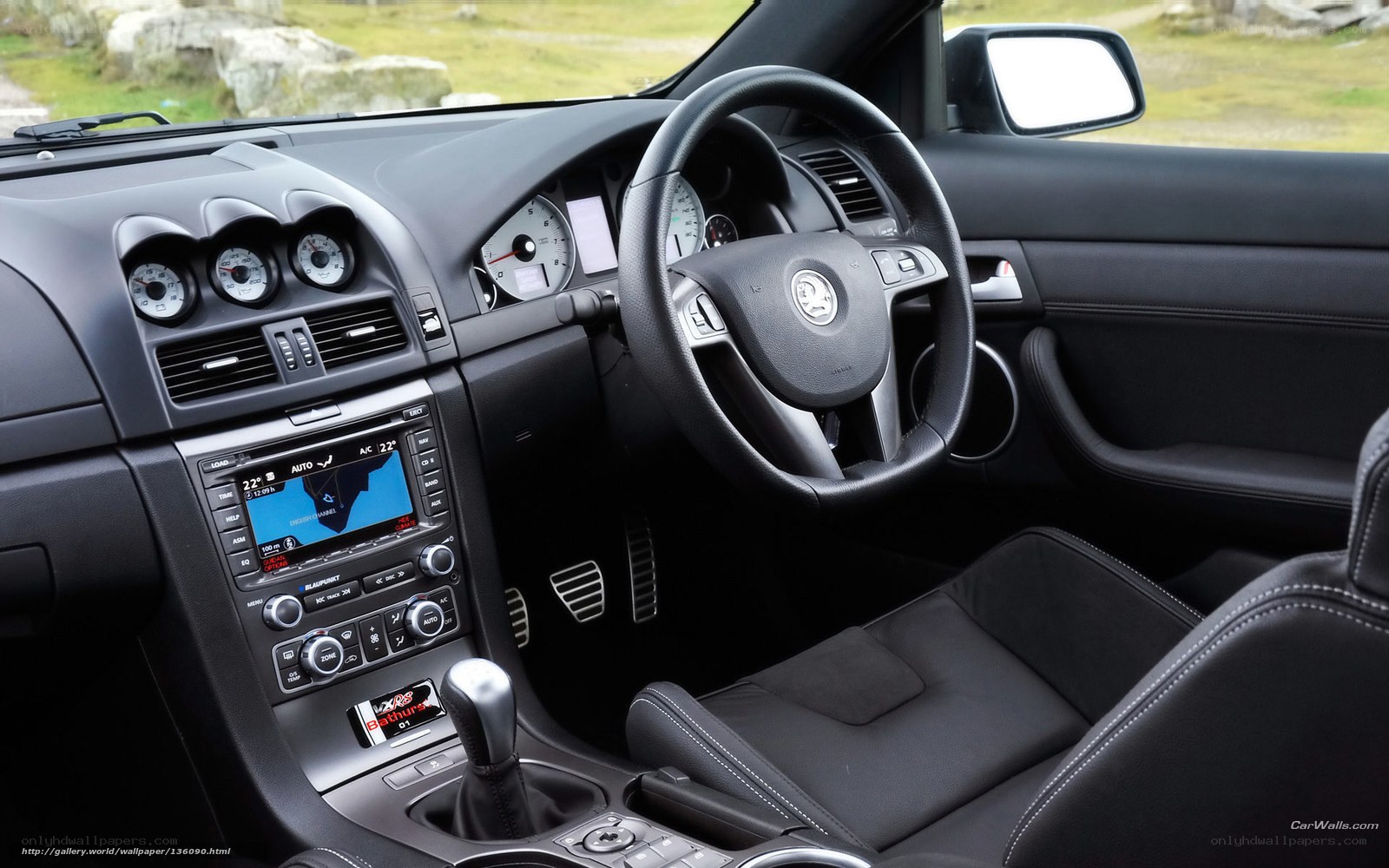 interior of a black car