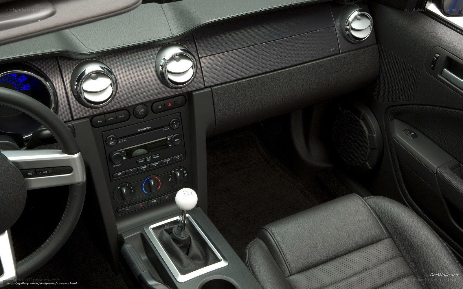 interior of a black car