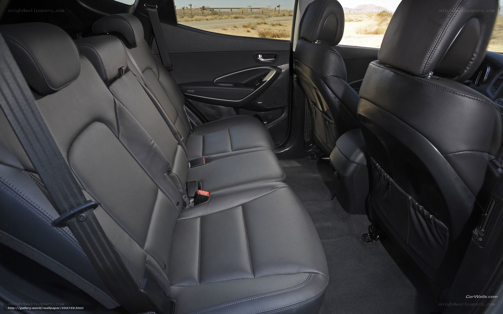 Interior of a black car