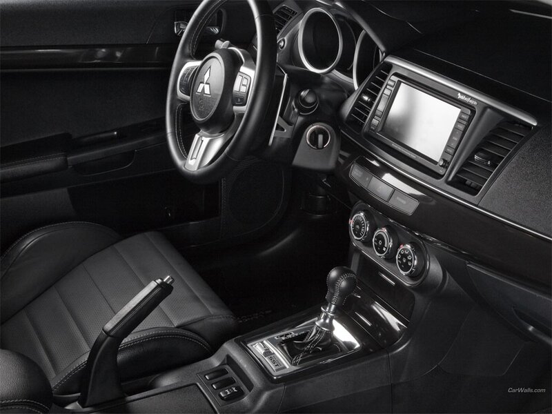 Interior of a black car