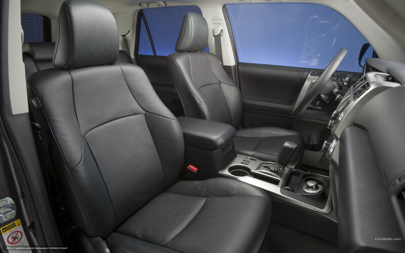 Interior of a black leather car