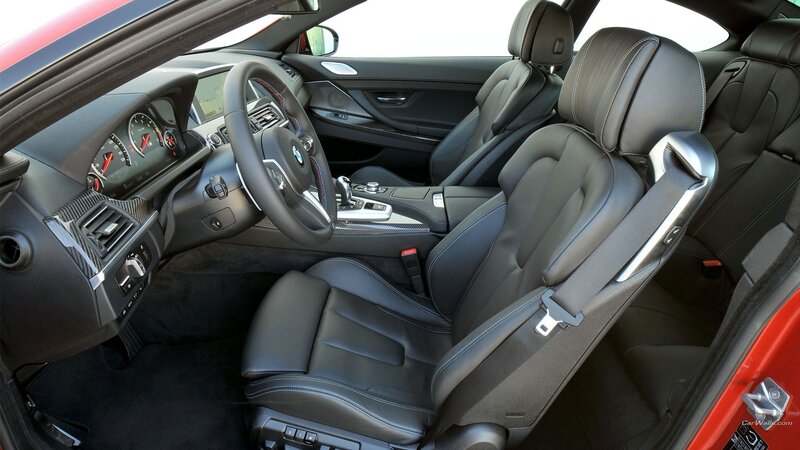 interior of a black leather car