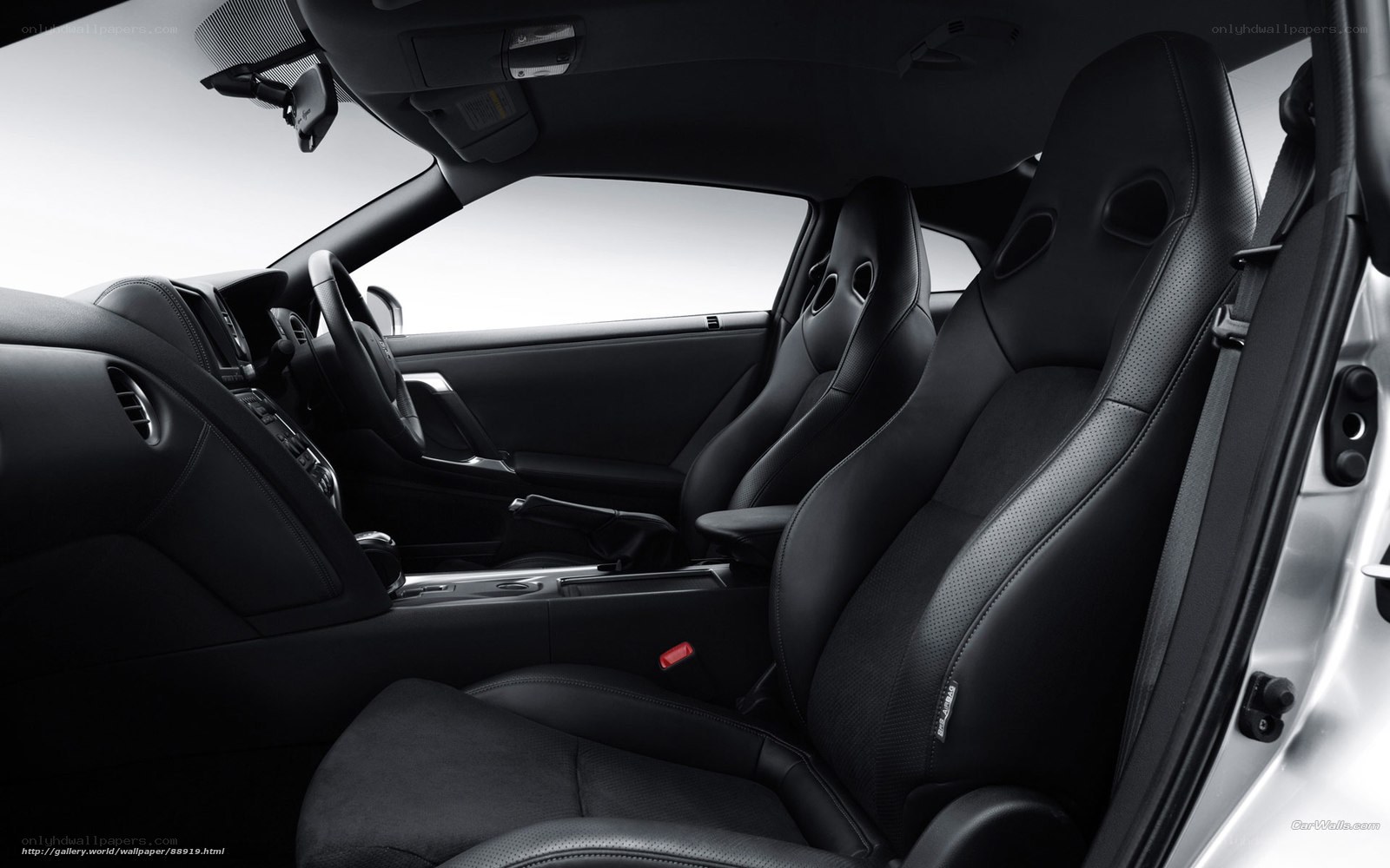 Interior of a black sports car