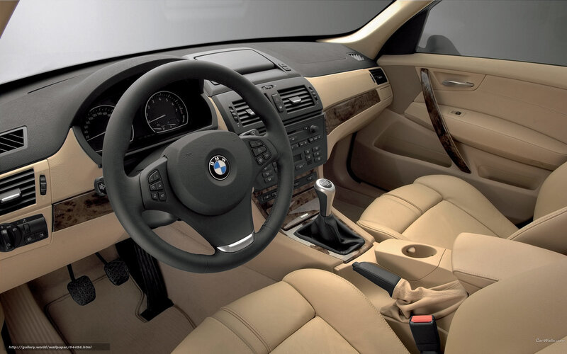 Interior of a BMW Car — Beige, Neutral, Photograph, Steering Wheel