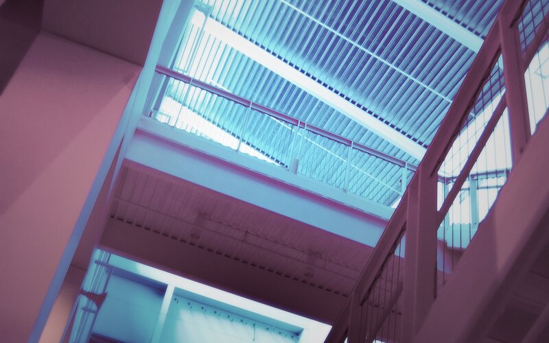 Interior of a Building — Blue
