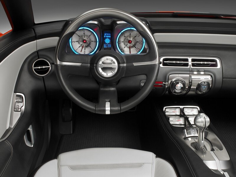 interior of a camaro concept car
