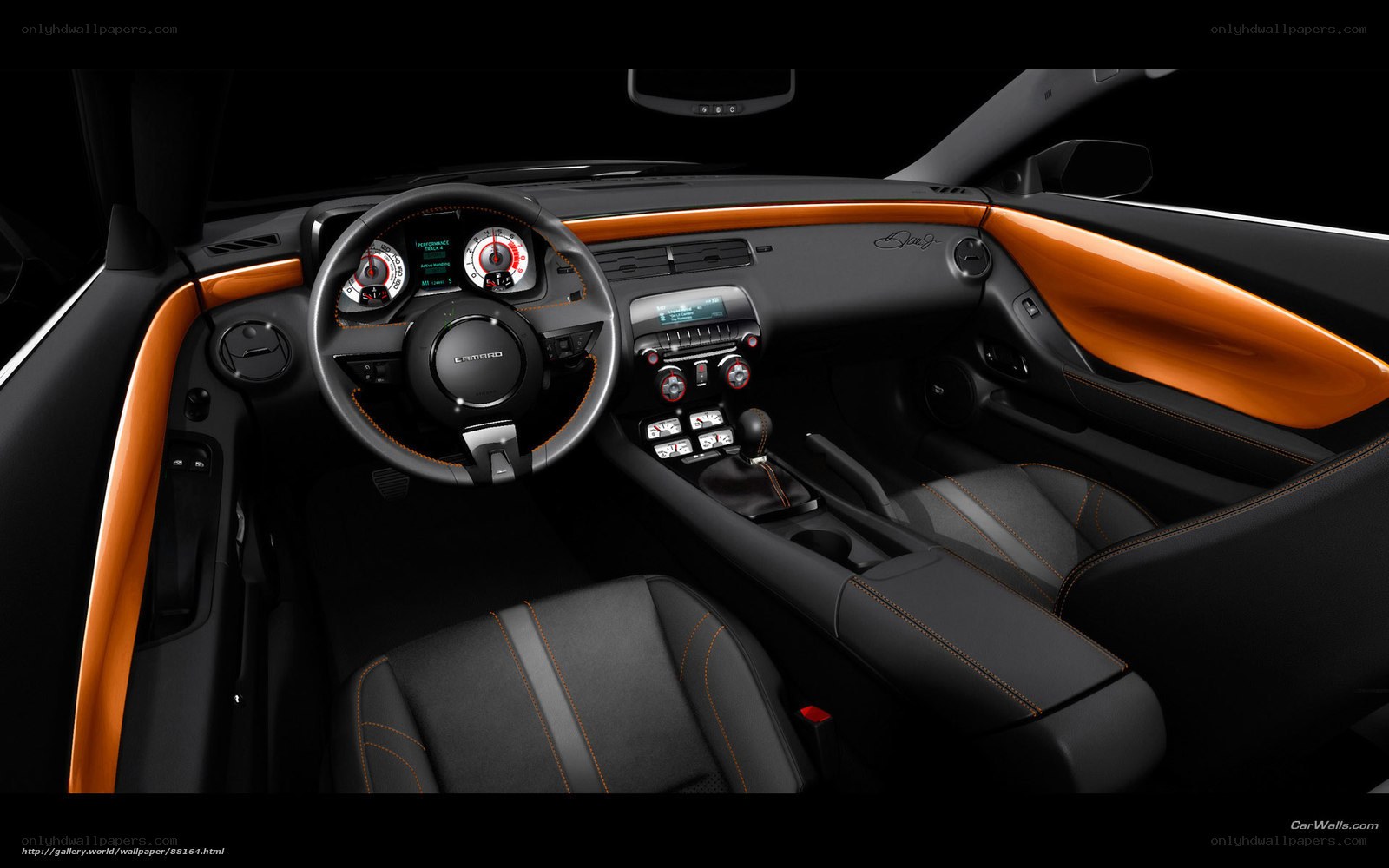 interior of a camaro concept car