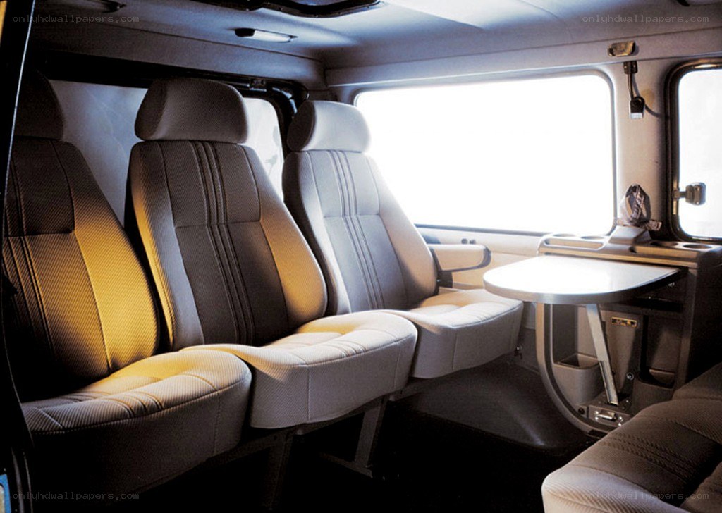 Interior of a camper van