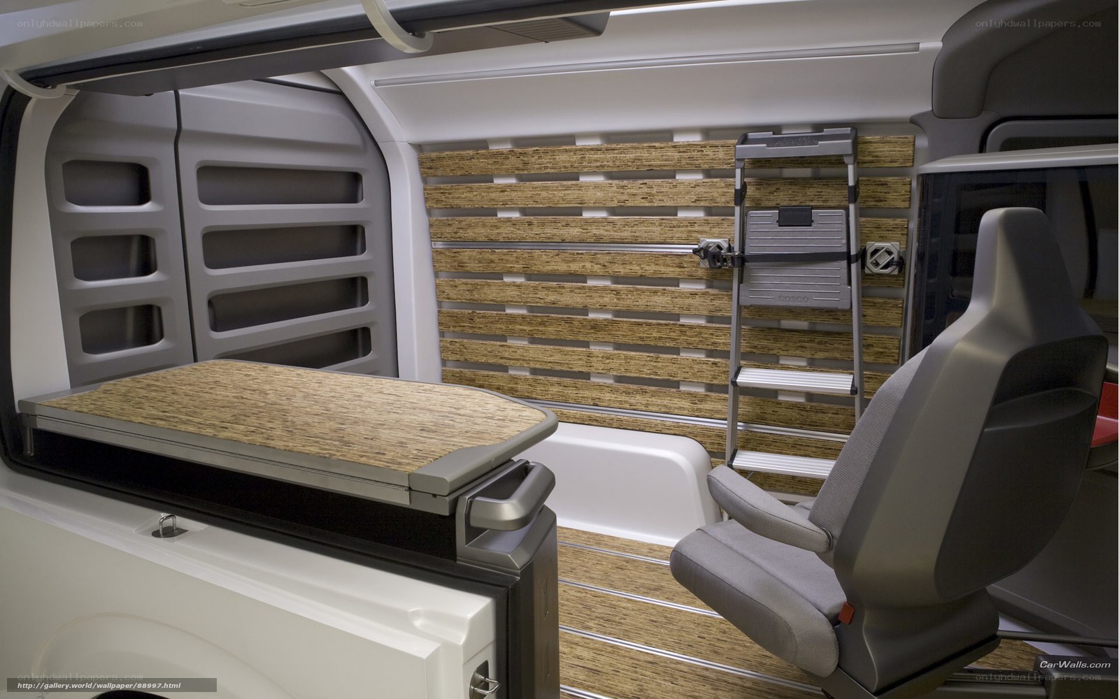 Interior of a camper van