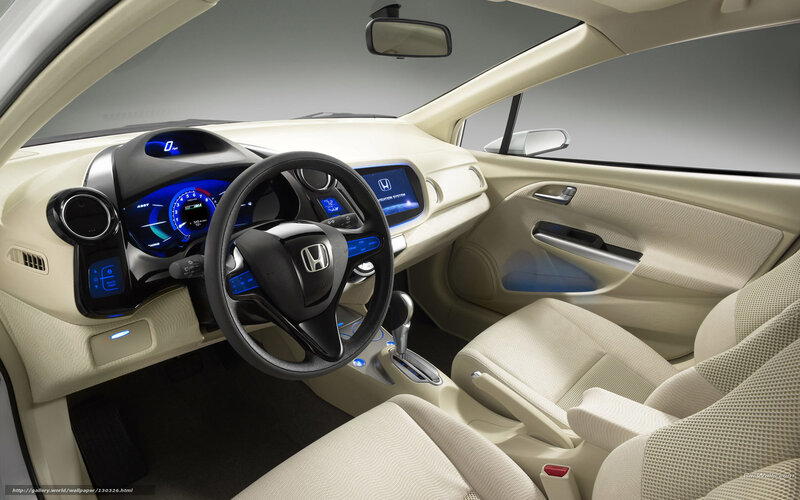 Interior of a Car — Beige, Modern, Photograph, Steering Wheel