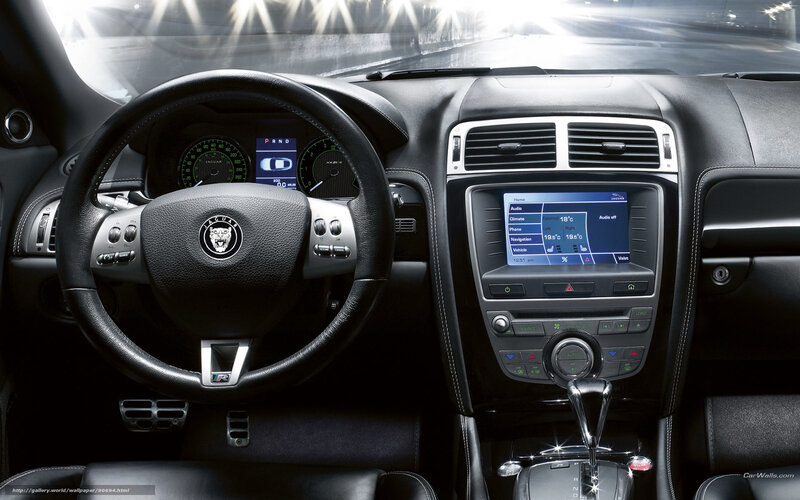Interior of a Car — Black, Dramatic, Photograph, Steering Wheel, Dashboard, Infotainment Screen