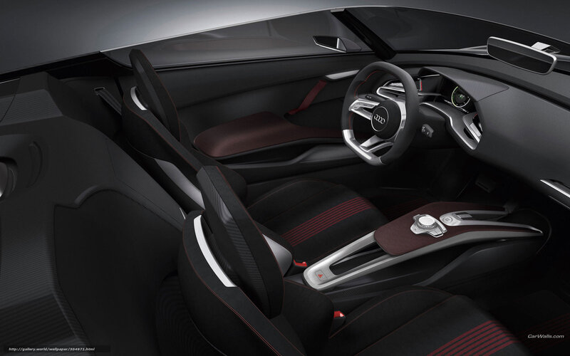 Interior of a Car — Black, Modern, 3d Render, Steering Wheel, Seats