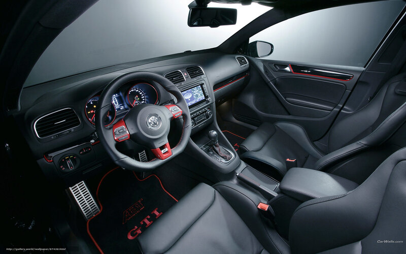 Interior of a Car — Black, Modern, Photograph, Steering Wheel, Dashboard, Center Console