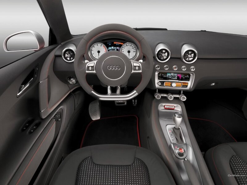 Interior of a Car — Black, Modern, Photograph, Steering Wheel, Dashboard, Gear Shift, Gray, Silver