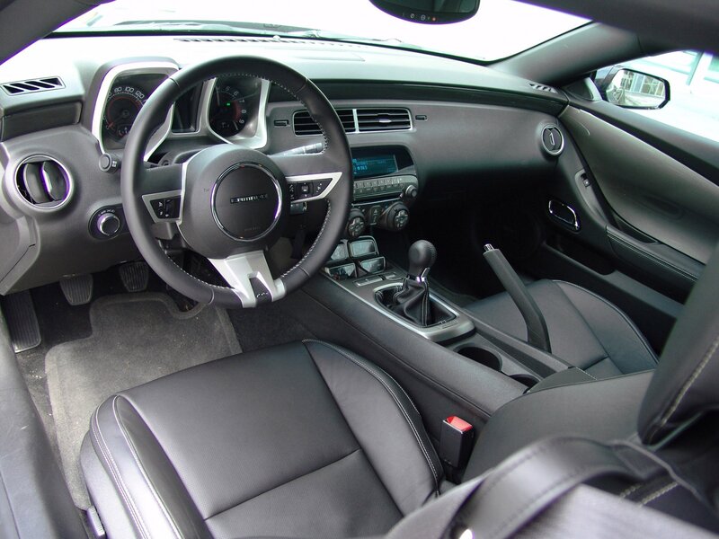 Interior of a Car — Black, Neutral, Photograph, Steering Wheel, Dashboard, Gear Shift