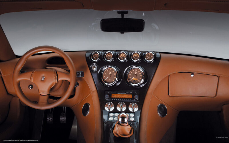Interior of a Car — Brown, Luxurious, Photograph, Steering Wheel