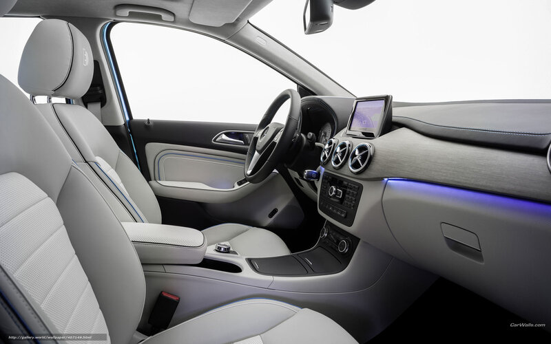 Interior of a Car — Gray, Modern, Photograph, Steering Wheel, Dashboard, Center Console