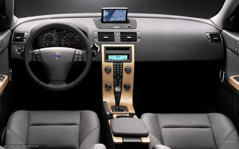 Interior of a Car — Gray, Neutral, Photograph, Steering Wheel