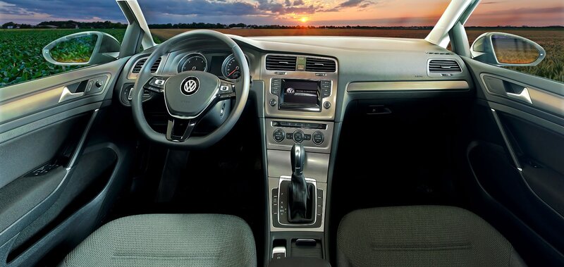 Interior of a Car — Gray, Serene, Sunset