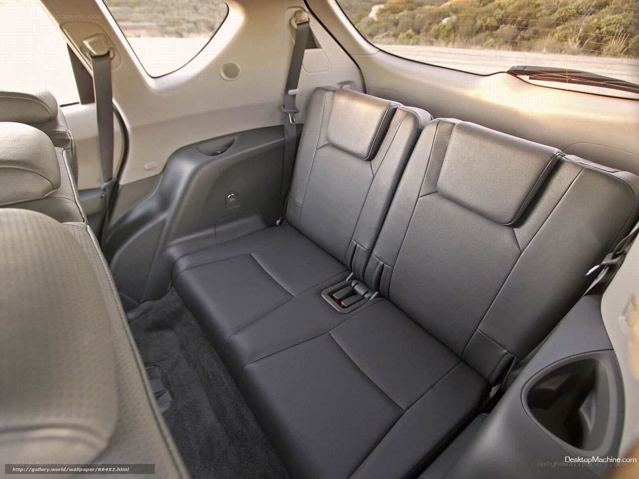 Interior of a car rear seats