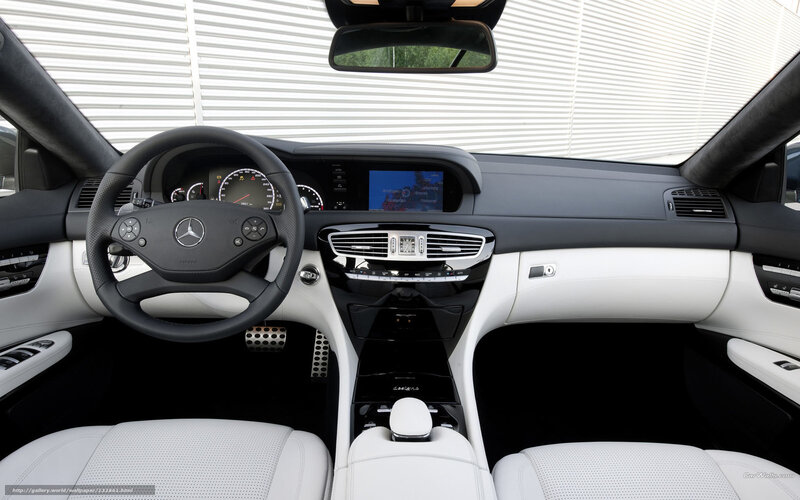 Interior of a Car — White, Modern, Photograph, Steering Wheel