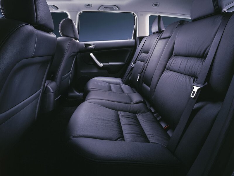 Interior of a car with leather seats