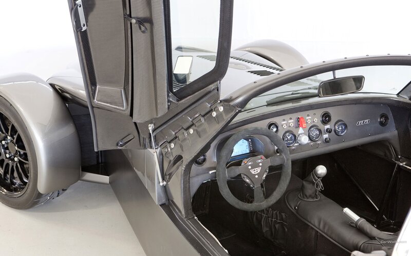 interior of a carbon-fiber sports car