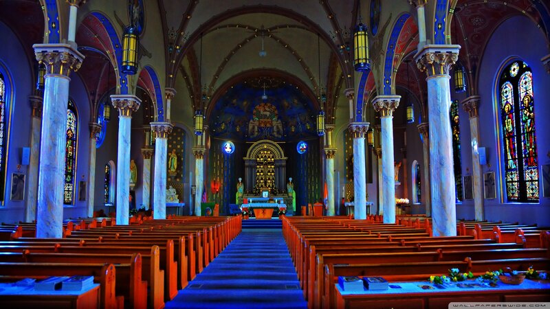 Interior of a Church — Blue