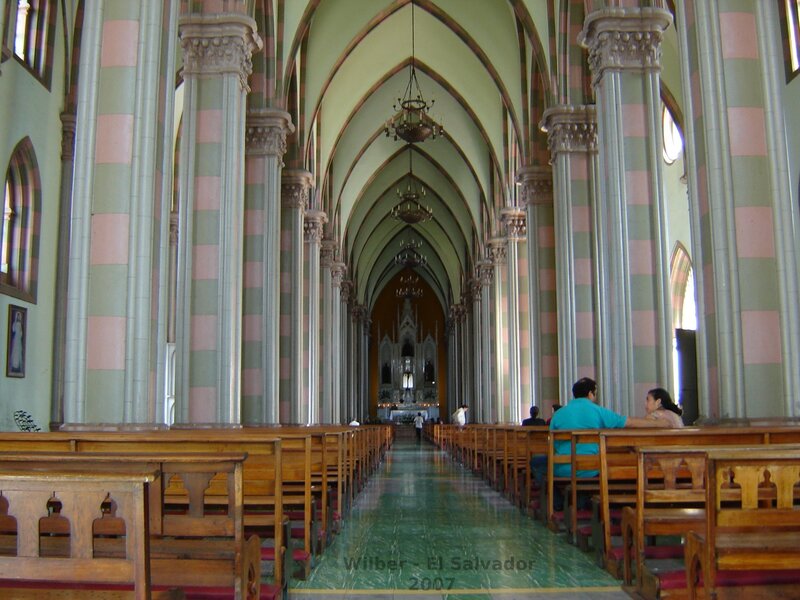 Interior of a church in El Salvador