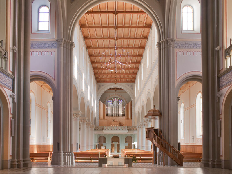 Interior of a church nave