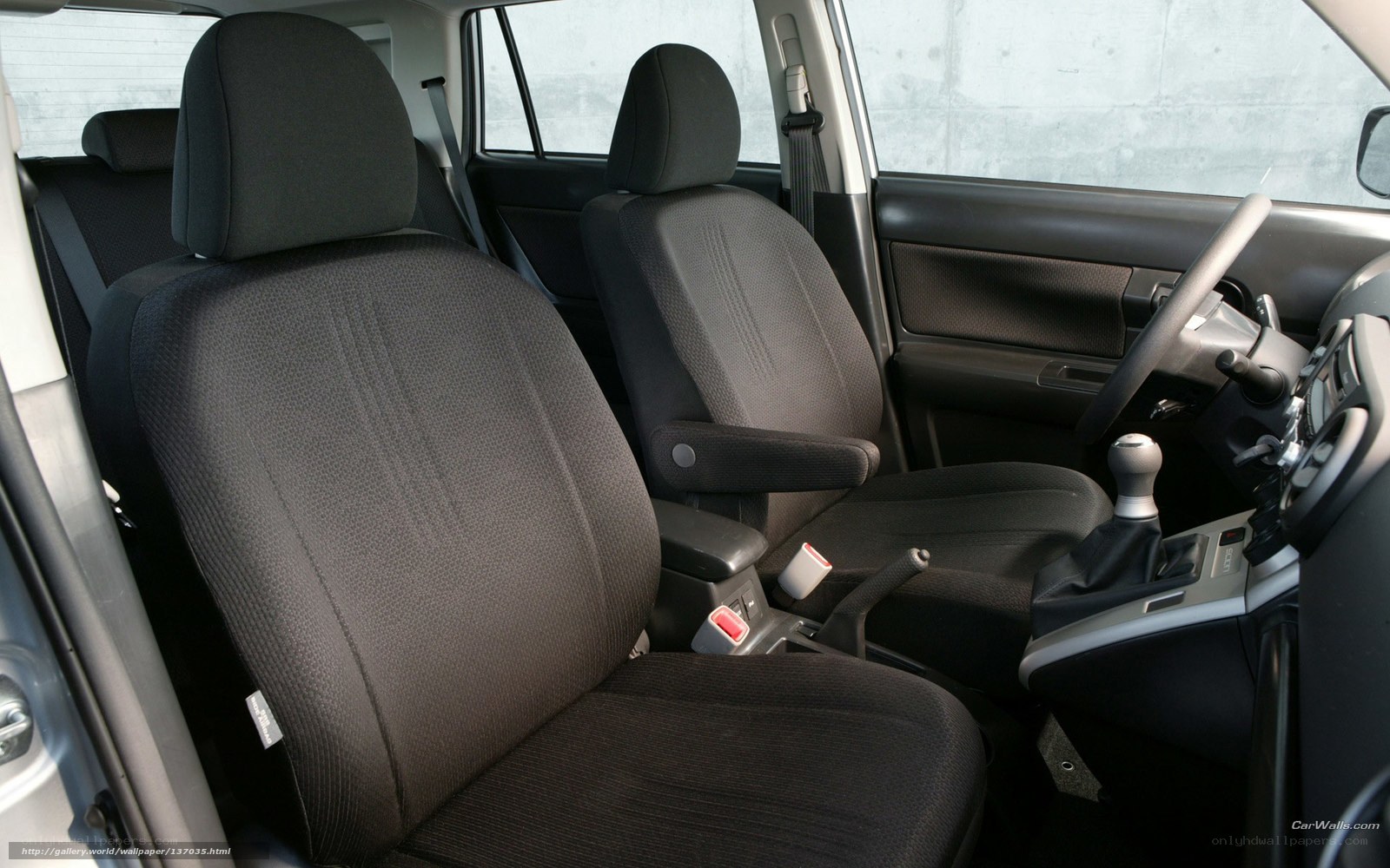 Interior of a compact car