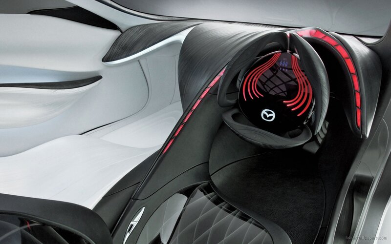 Interior of a Concept Car — Black, Futuristic, 3d Render