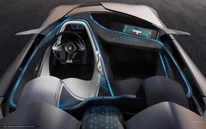 Interior of a Concept Car — Black, Futuristic