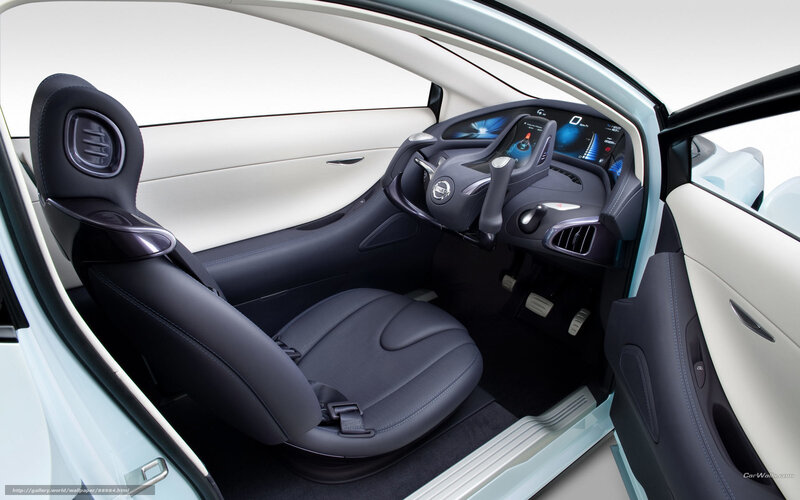 Interior of a Concept Car — Black, Modern, Photograph, Car Seat