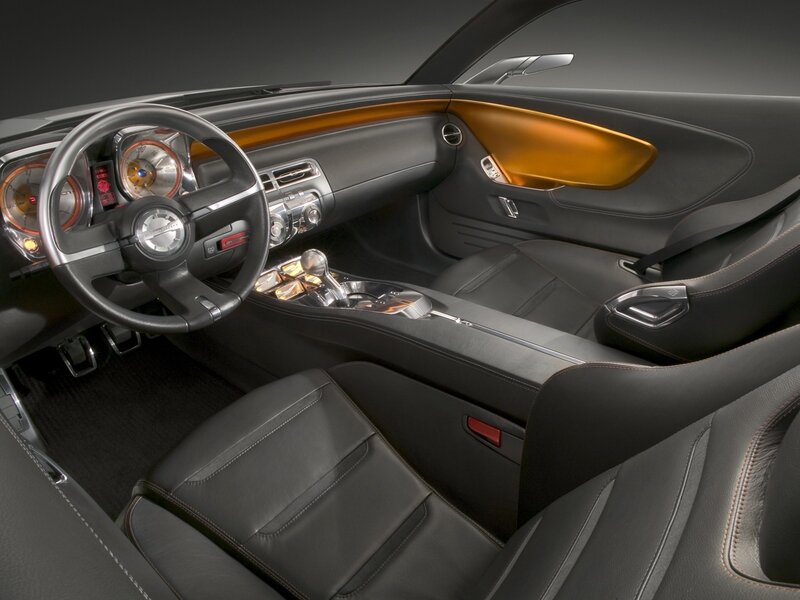 Interior of a Concept Car — Black, Modern, Photograph, Steering Wheel, Dashboard, Center Console