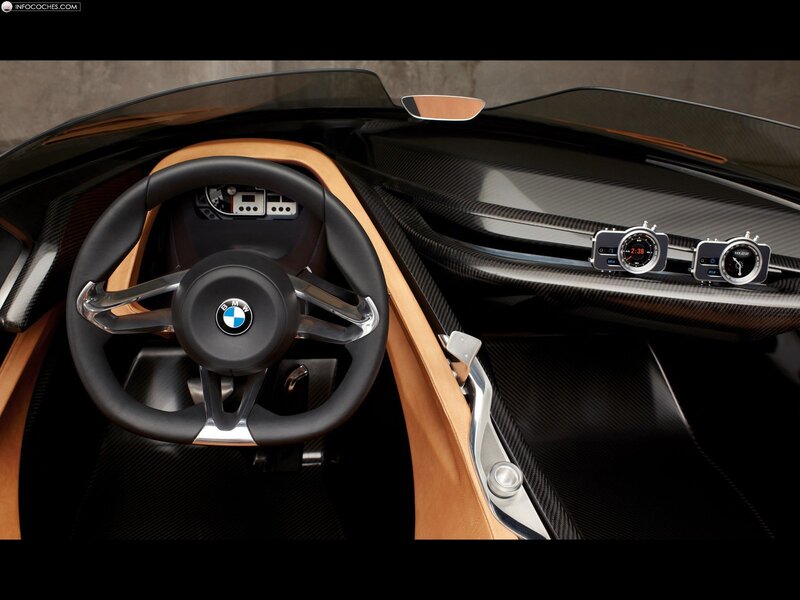 Interior of a Concept Car — Black, Modern, Photograph, Steering Wheel, Dashboard