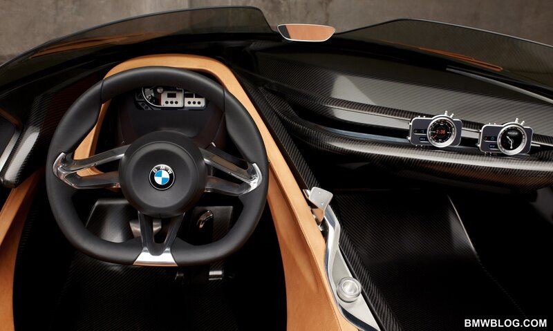 Interior of a Concept Car — Black, Modern, Photograph, Steering Wheel