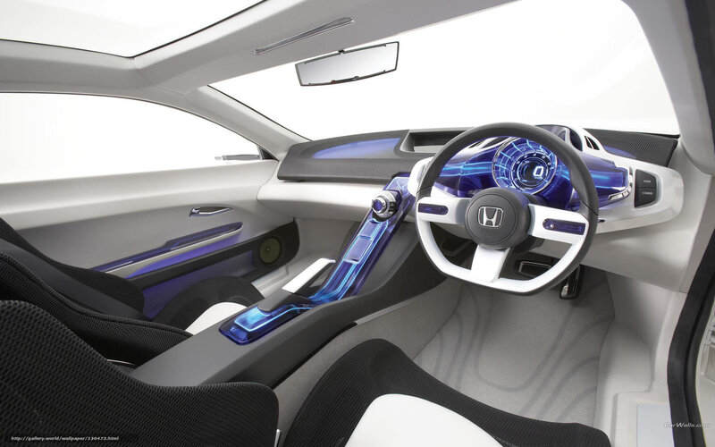 Interior of a Concept Car — White, Futuristic, 3d Render