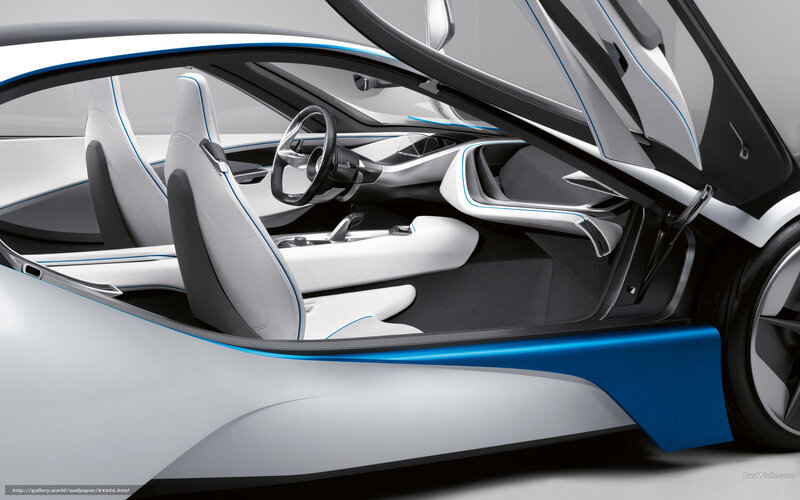 Interior of a Concept Car — White, Futuristic